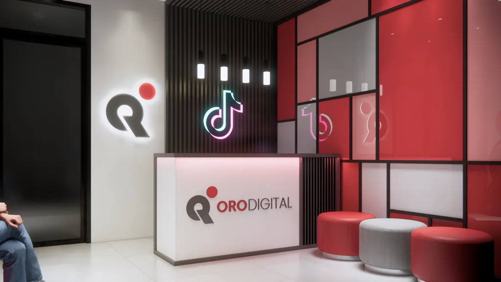 ORO Digital reception with brand wall, General Santos City