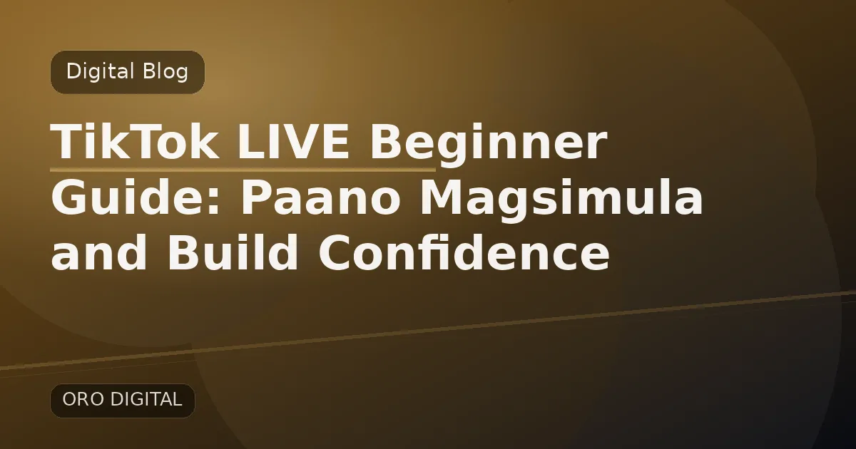 How to Go LIVE on TikTok in the Philippines (2026 Guide)